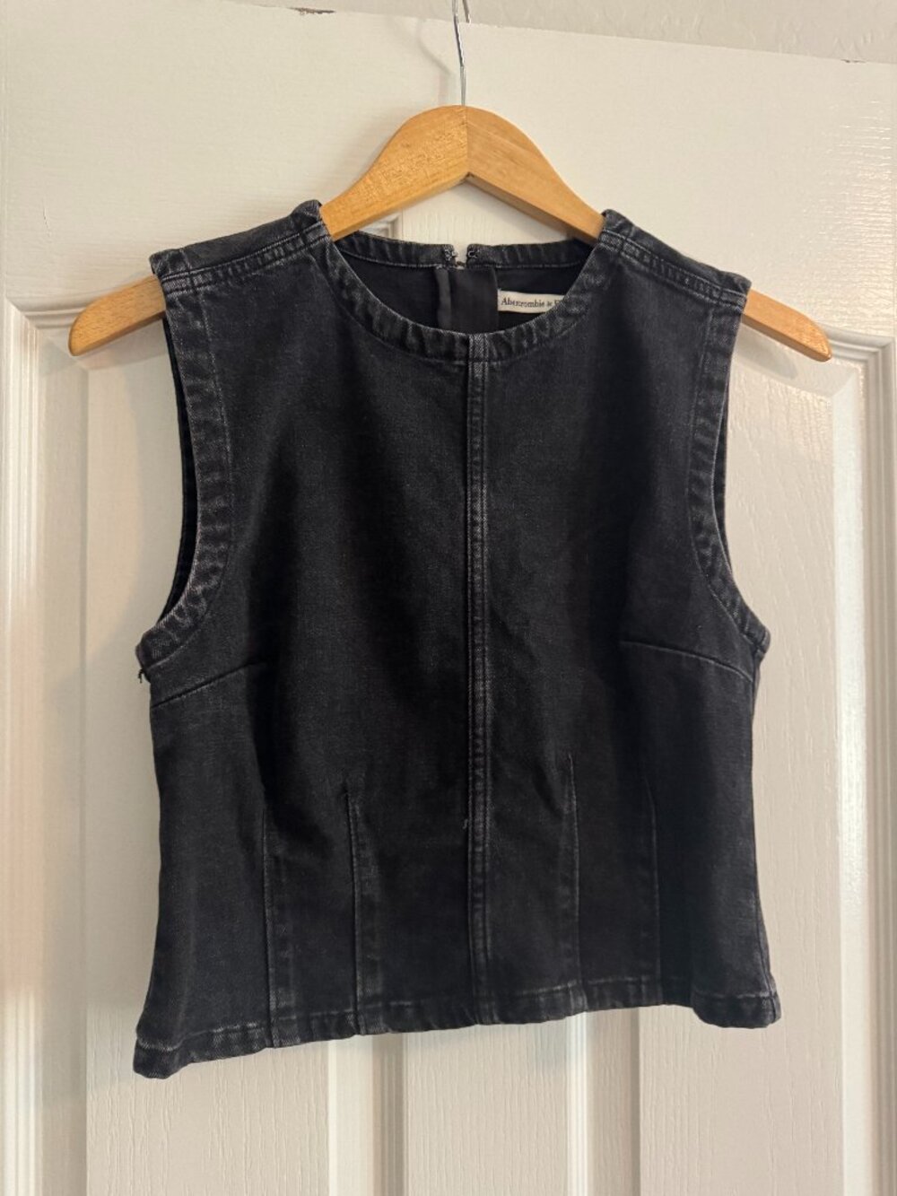 Abercrombie Black Denim Shell Top S